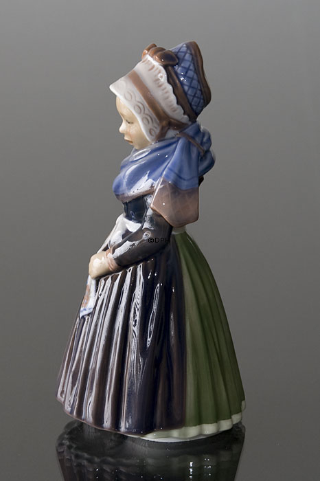 Dahl Jensen figur, Fanø Pige stående i Egnsdragt 18,5 cm
