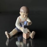 Boy with bricks figurine Dahl Jensen