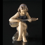 Swimming girl with Mandolin, Dahl Jensen Figurine No. 1172