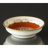 Dahl Jensen Orange Dish Craquele with Flower 11 cm No. 121-601