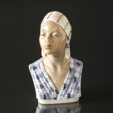 Dahl Jensen figur Afrikansk kvindebuste nr. 1211
