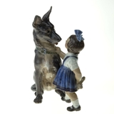 Girl with dog Dahl Jensen figurine