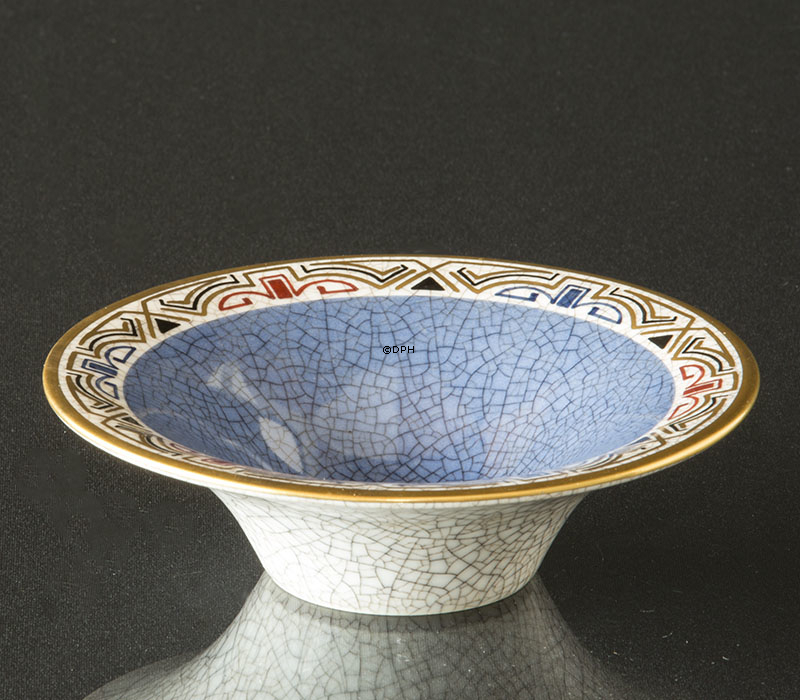 Dahl Jensen blå skål krakkeleret 14 cm nr. 124-725