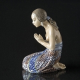 Bedende Malay kvinde "Aftenbøn" Dahl Jensen nr. 1253