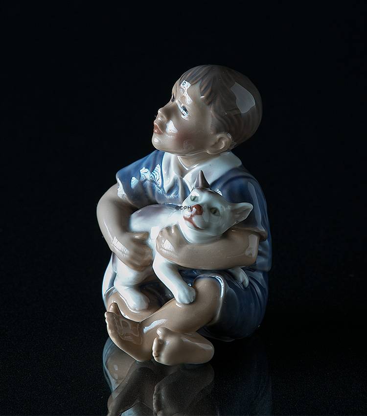Dreng med kat, Dahl Jensen figur nr. 1291