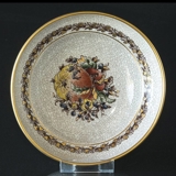 Dahl Jensen Dish  craquele, with fruit decoration 22 cm no. 130-424