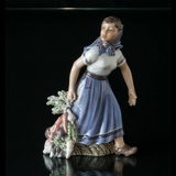 Gärtnermädchen mit gemüse, Dahl Jensen Figur Nr. 1301
