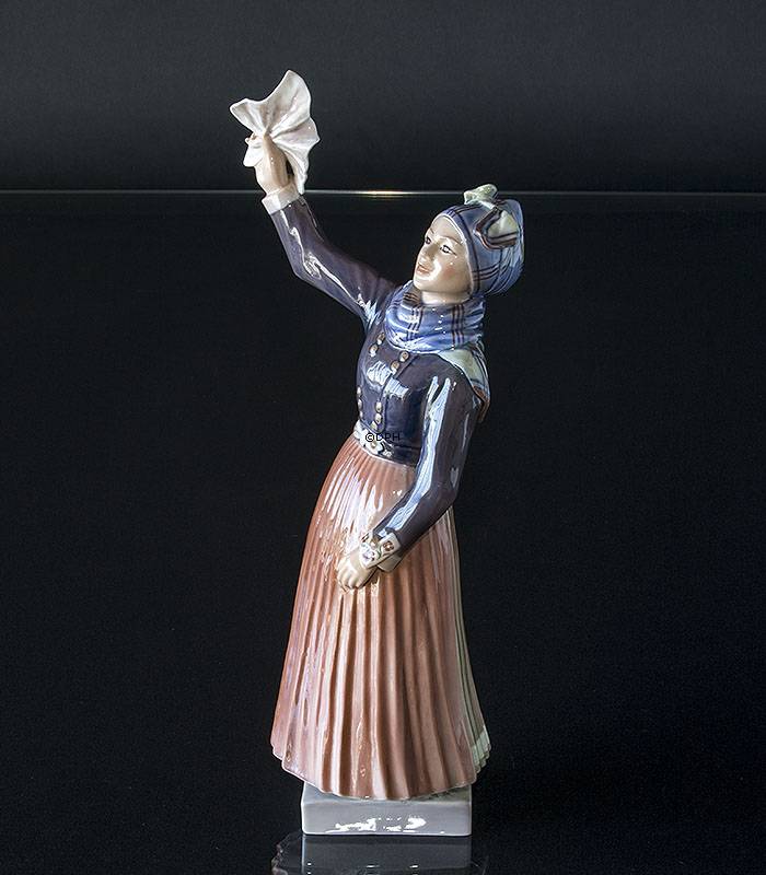 Vinkende Fanøpige Dahl Jensen figur nr. 1325