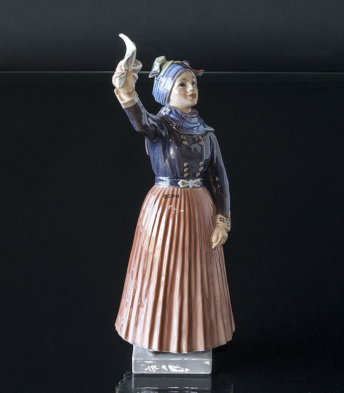 Vinkende Fanøpige Dahl Jensen figur nr. 1325