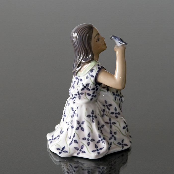 Pige "Anne" med fugl, Dahl Jensen figur