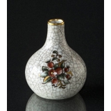 Dahl Jensen Vase, krakeleret med bær 9 cm nr. 64-K