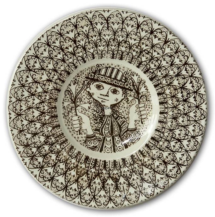 Wiinblad, Pige i centrum, brun stregtegning