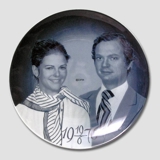 Hochzeitsteller Carl Gustaf und Silvia, 1976