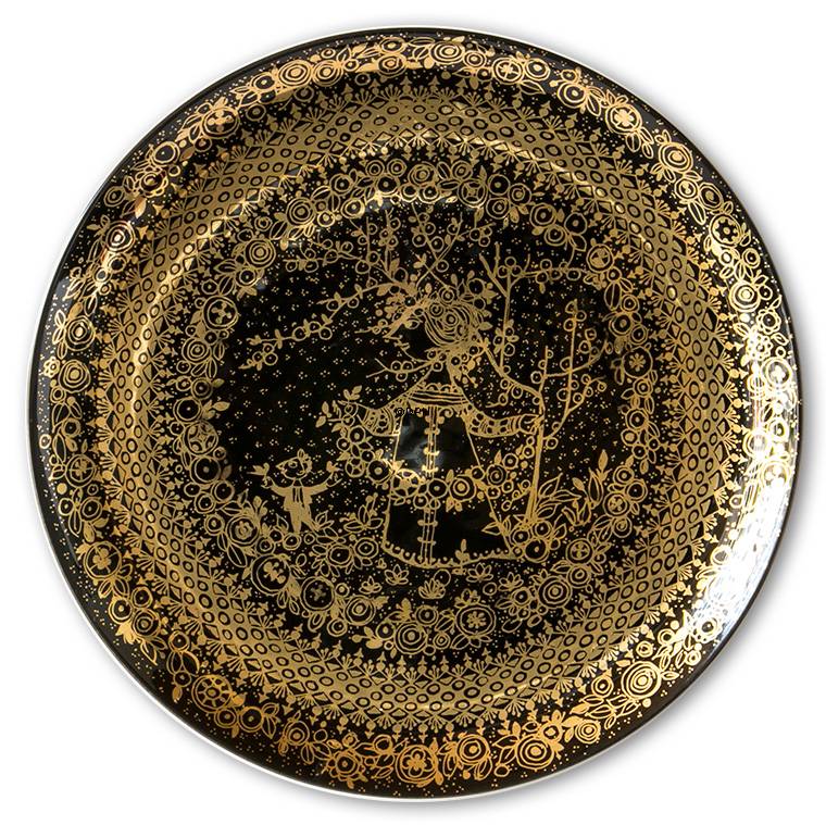 Forår Wiinblad sort med guld Nymølle, diameter 22 cm