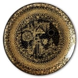 Sommer Wiinblad sort med guld Nymølle, diameter 22 cm