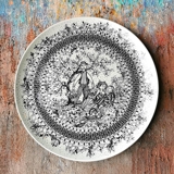 Autumn Bjorn Wiinblad Four Seasons plate 35 cm - motif of family of 3