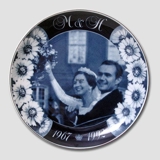 Gedenkteller Königin Margrethe und Prinz Henriks Silberhochzeit 1967-1992