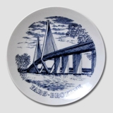 Plate with "The Faroe Bridges", Svane Porcelain