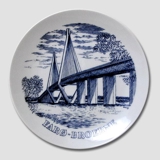 Platte med Farø Broerne, Svane Porcelæn
