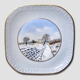 Plate with Winter Scenery