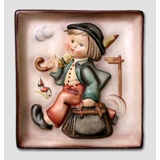 Hummel Goebel plate with whimsical boy with umbrella