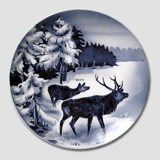 Villeroy & Boch, Teller-Nr.. 2554H Winterlandschaft mit Rothirsch