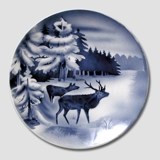 Villeroy & Boch, Teller-Nr.. 2554F Winterlandschaft mit Rothirsch