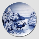 Villeroy & Boch, Teller-Nr. 2564D Winterlandschaft mit Rothirsch