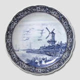 Platte med Hollandsk mølle, Delft