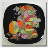 Wiinblad, stor platte med trommeslager