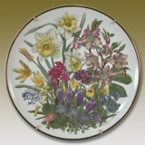Franklin Porzellan, Wedgwood, Teller mit Blumen des Jahres März
