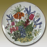 Franklin Porzellan, Wedgwood, Teller mit Blumen des Jahres April