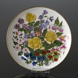 Franklin Porzellan, Wedgwood, Teller mit Blumen des Jahres Juni