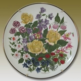 Franklin Porzellan, Wedgwood, Teller mit Blumen des Jahres Juni
