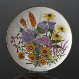 Franklin Porzellan, Wedgwood, Teller mit Blumen des Jahres September