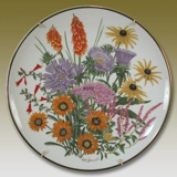 Franklin Porzellan, Wedgwood, Teller mit Blumen des Jahres September