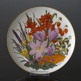 Franklin Porzellan, Wedgwood, Teller mit Blumen des Jahres November