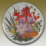 Franklin Porzellan, Wedgwood, Teller mit Blumen des Jahres November