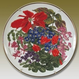 Franklin Porzellan, Wedgwood, Teller mit Blumen des Jahres Dezember
