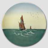 Plates with ships, set of 2 pcs. ø 30 cm