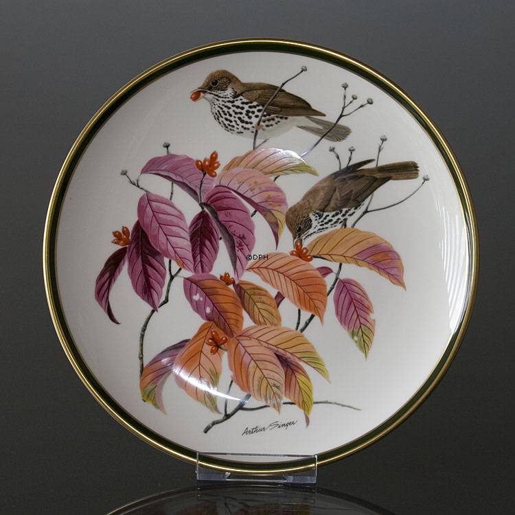 Franklin Porcelain Wedgwood, 1977, Verdens Sangfugle, Wood Thrush