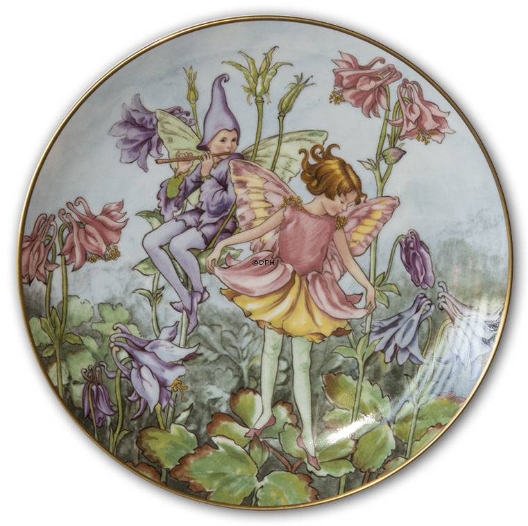 Villeroy & Boch platte, nr.1  i 2. serie af Flower Fairies Collection - Akelejefeen
