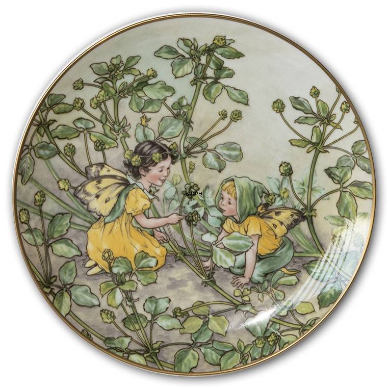 Villeroy & Boch platte, nr. 4  i 2. serie af Flower Fairies Collection - Humlesneglebælgfeen