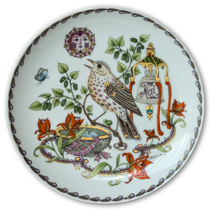 Hutschenreuter Månedsplatte, maj, 23cm