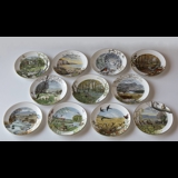 Royal Worchester Landschaft Monatsteller Serie - 11 Stück - Franklin Porcelain