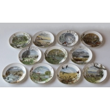 Royal Worchester Landschaft Monatsteller Serie - 11 Stück - Franklin Porcelain