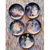 Franklin Porcelæn platter med eventyr, sæt med 12 forskellige