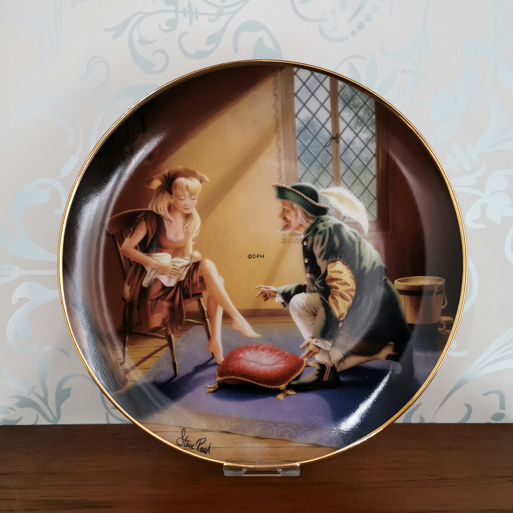 Franklin Porcelæn platter med eventyr, sæt med 12 forskellige