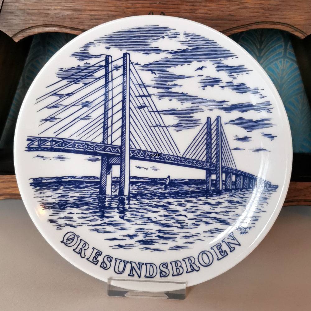 Platte med Øresundsbroen, Svane Porcelæn