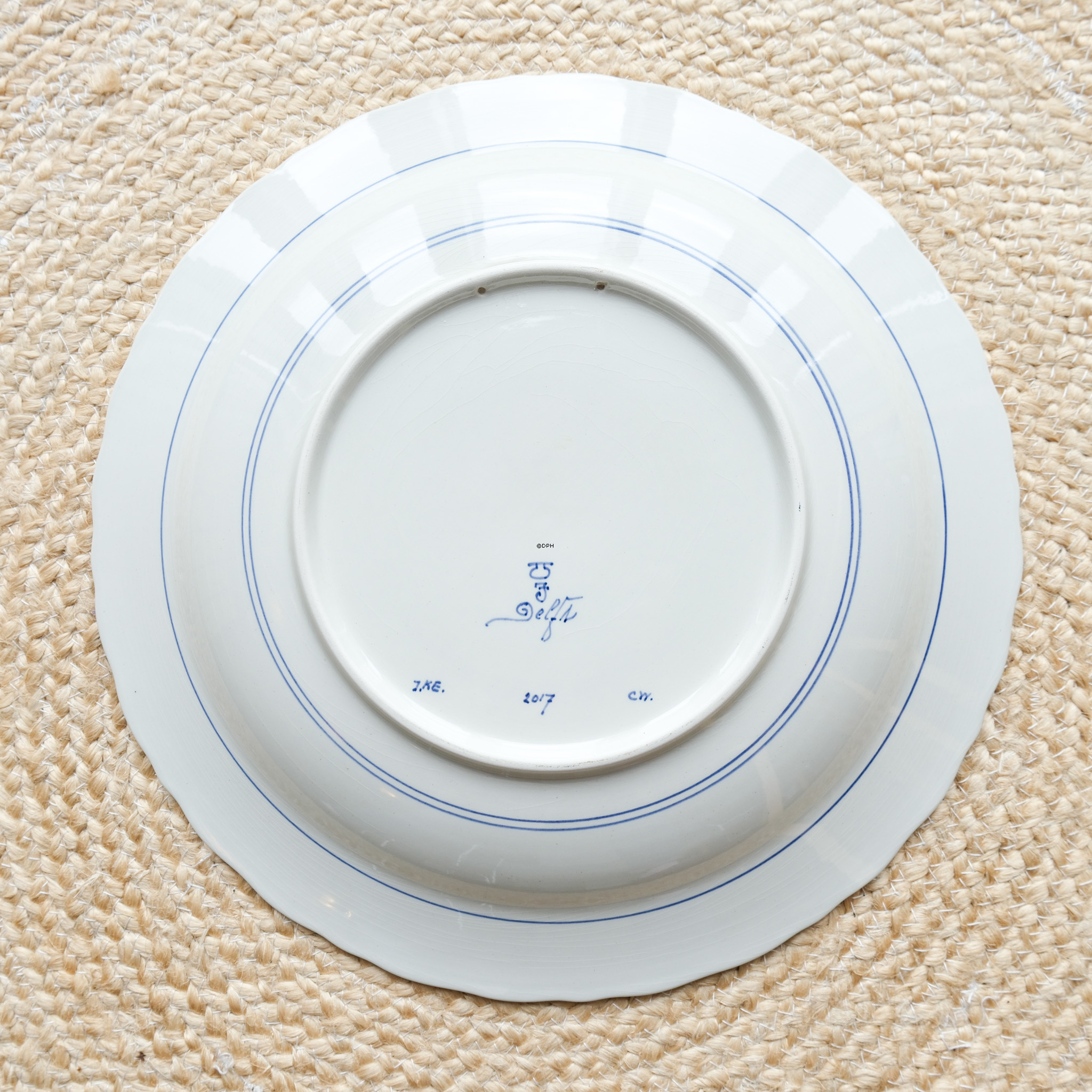 Platte med får og hyrde, Hollandsk Delft platte